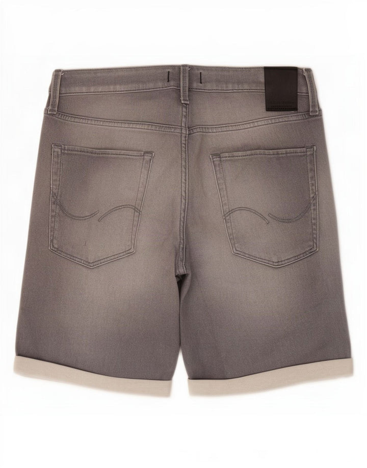 Jack & Jones Herren-Jeansshorts, mittelgroß, W34, graue Baumwolle