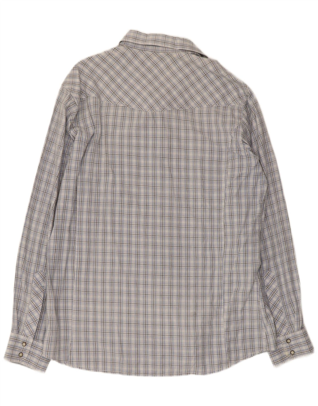 Marlboro Classics Herrenhemd 2XL, blau kariert, Baumwolle