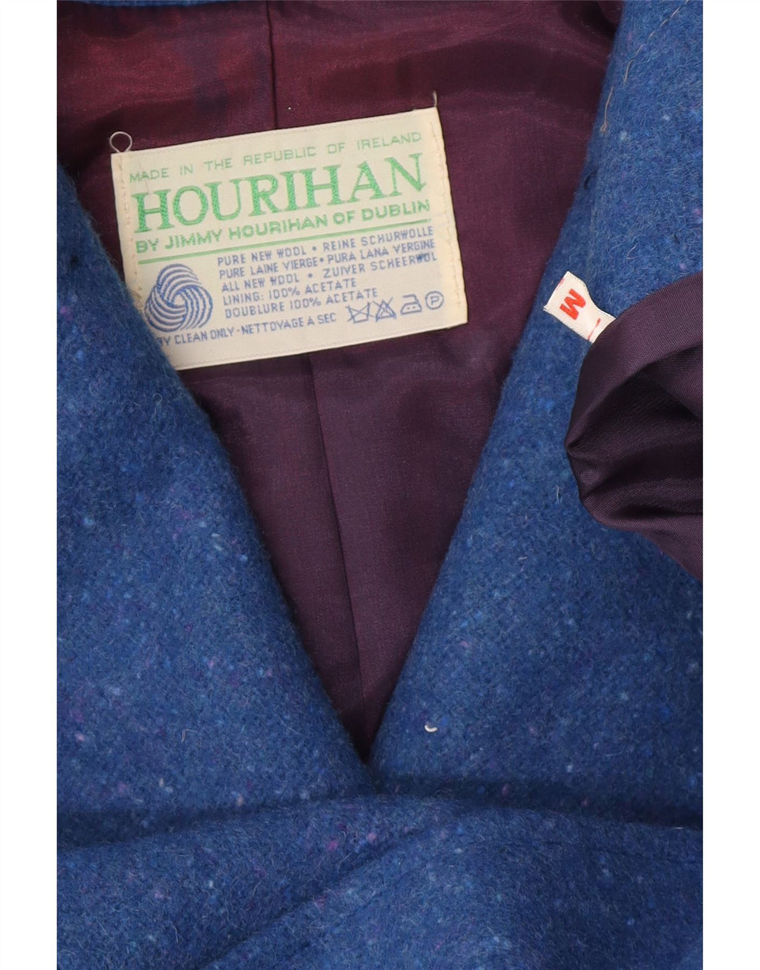 Jimmy Hourihan Damen Cape-Mantel UK 14 Mittelblau meliert Schurwolle