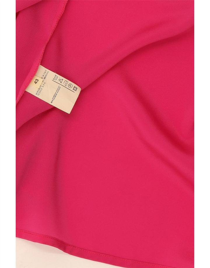 Vintage Damen Longline Kurzarm Blazer Jacke IT 43 Mittelrosa