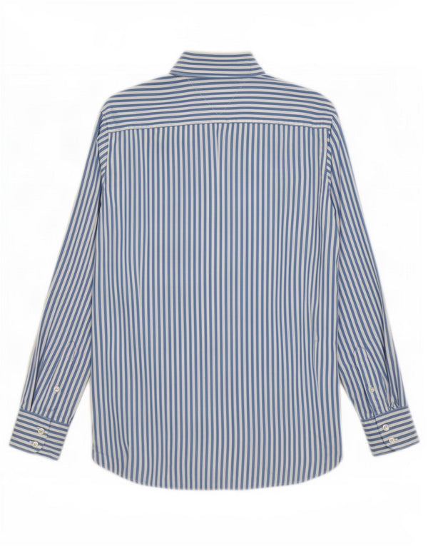 Tommy Hilfiger Herrenhemd aus mittelblauer Nadelstreifen-Baumwolle
