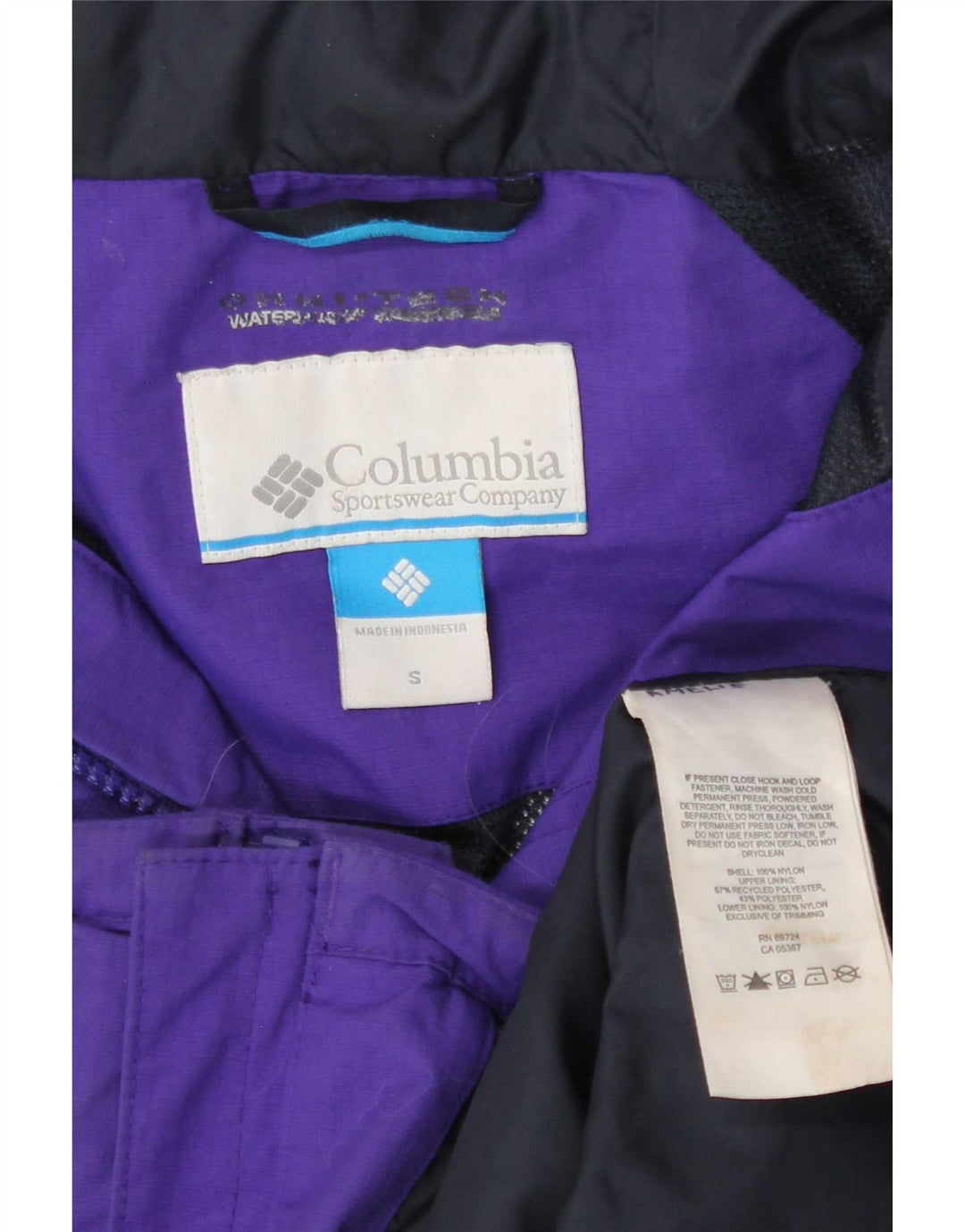Columbia Damen-Regenjacke mit Kapuze, UK 10, Größe S, lila, Nylon