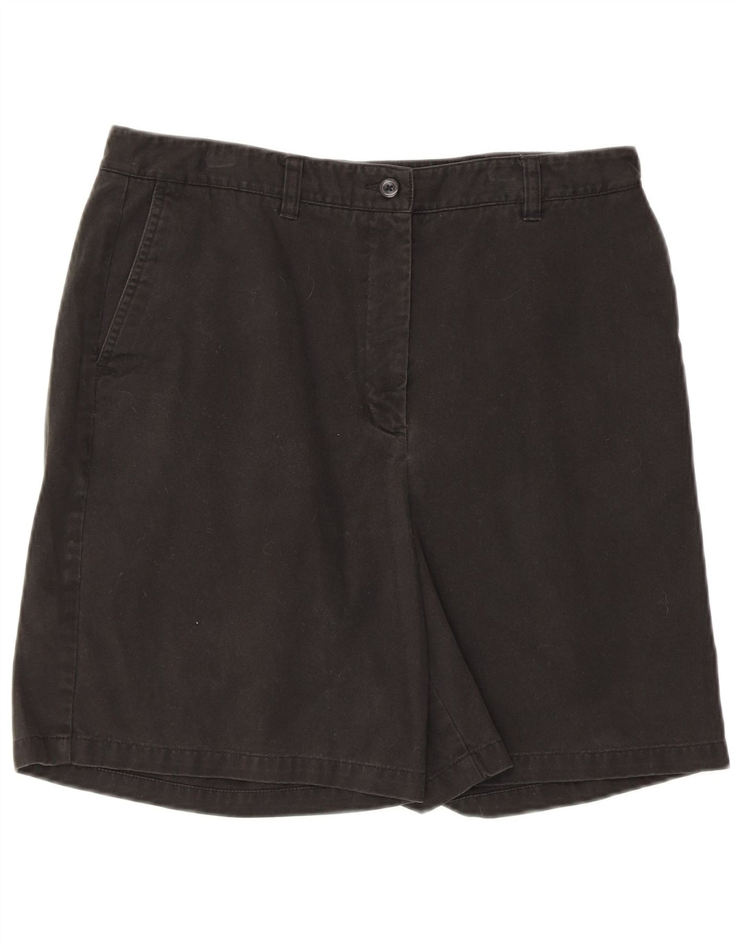 Eddie Bauer Womens Tall Chino Shorts US 12 Large W32 Schwarze Baumwolle