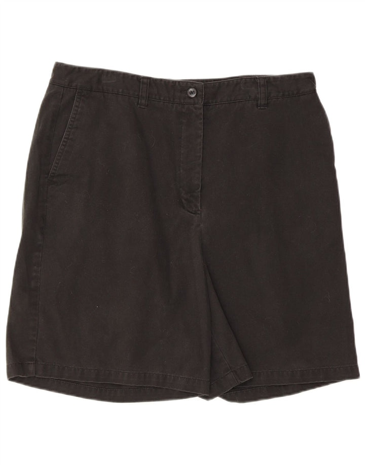Eddie Bauer Womens Tall Chino Shorts US 12 Large W32 Schwarze Baumwolle