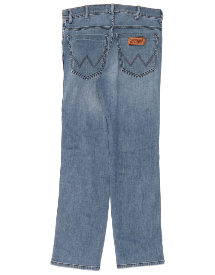 WRANGLER Herren Texas Straight Jeans W32 L30 Blaue Baumwolle