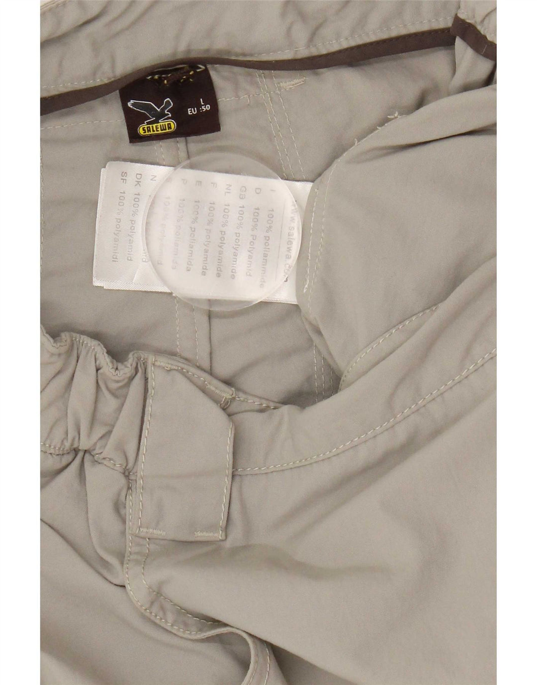 SALEWA Herren-Cargoshorts, Größe L, W34, graues Nylon