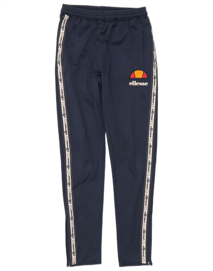 Ellesse Herren-Trainingshose mit Grafik, Größe S, marineblaues Polyester