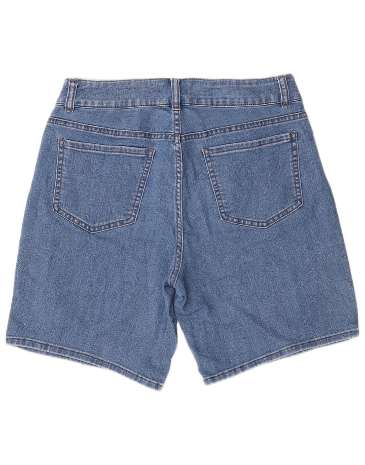 LEE Damen Riders Mid Rise Denim Shorts US 10 Large W30 Blaue Baumwolle