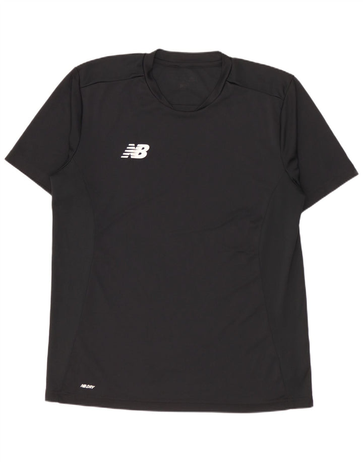 NEW BALANCE Herren Grafik-T-Shirt-Oberteil Mittelschwarzes Polyester