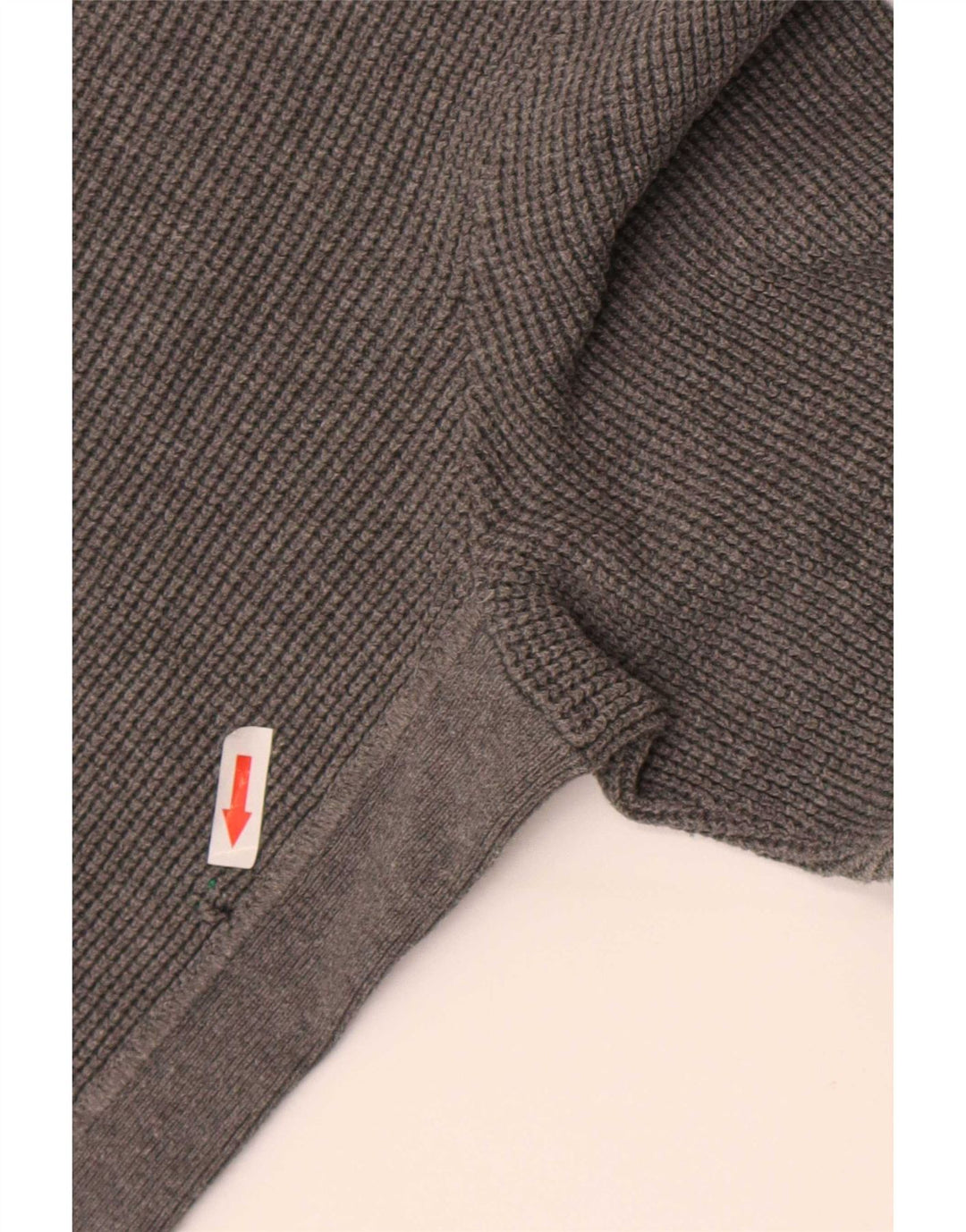 Gap Herren-Pullover mit Rundhalsausschnitt, Größe L, aus grauer Baumwolle