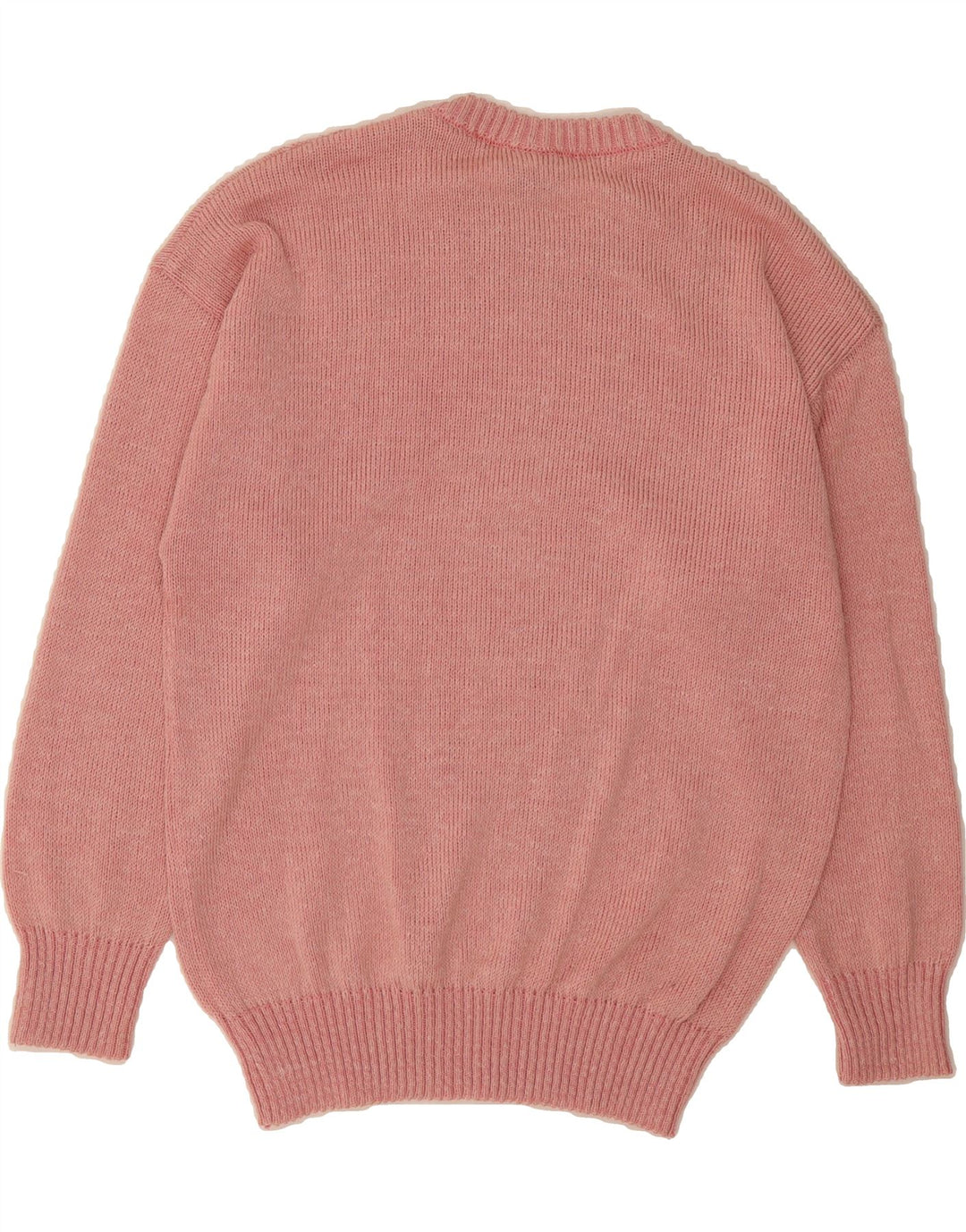 VINTAGE Womens Crew Neck Jumper Sweater UK 14 Medium Pink Vintage Vintage and Second-Hand Vintage from Messina Hembry 