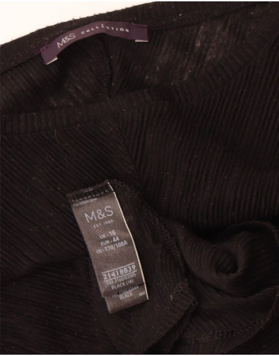 Marks & Spencer Damen Blusenoberteil UK 16 Large Schwarz Polyester