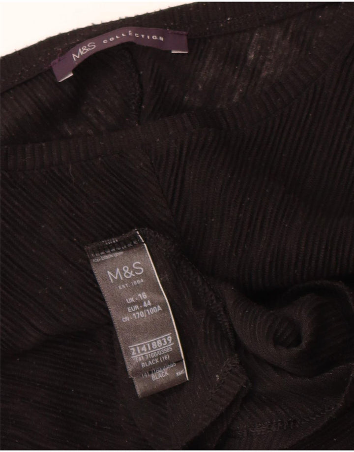 Marks & Spencer Damen Blusenoberteil UK 16 Large Schwarz Polyester
