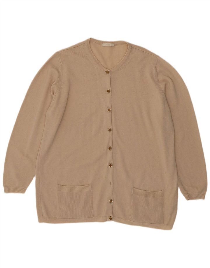 Marks & Spencer Damen-Cardigan-Pullover UK 20 2XL Beige Lammwolle