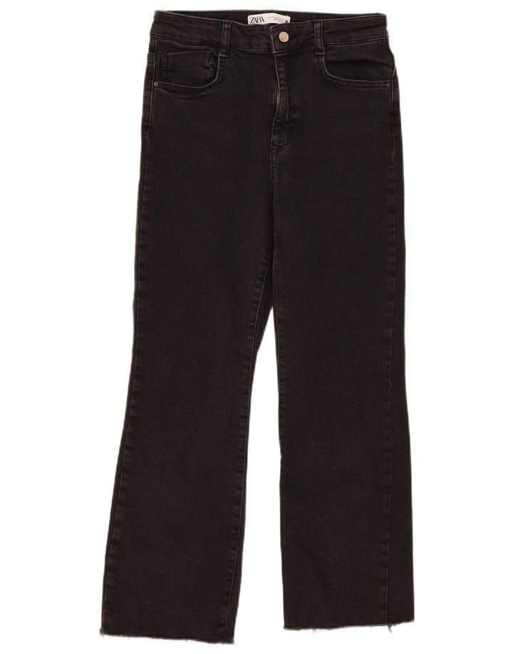 Zara Damen Straight Jeans EU 38 Small W28 L26 Schwarz