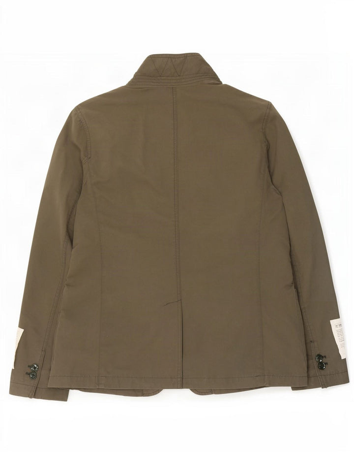 Woolrich Herren-Utility-Jacke UK 40 Large aus grüner Baumwolle