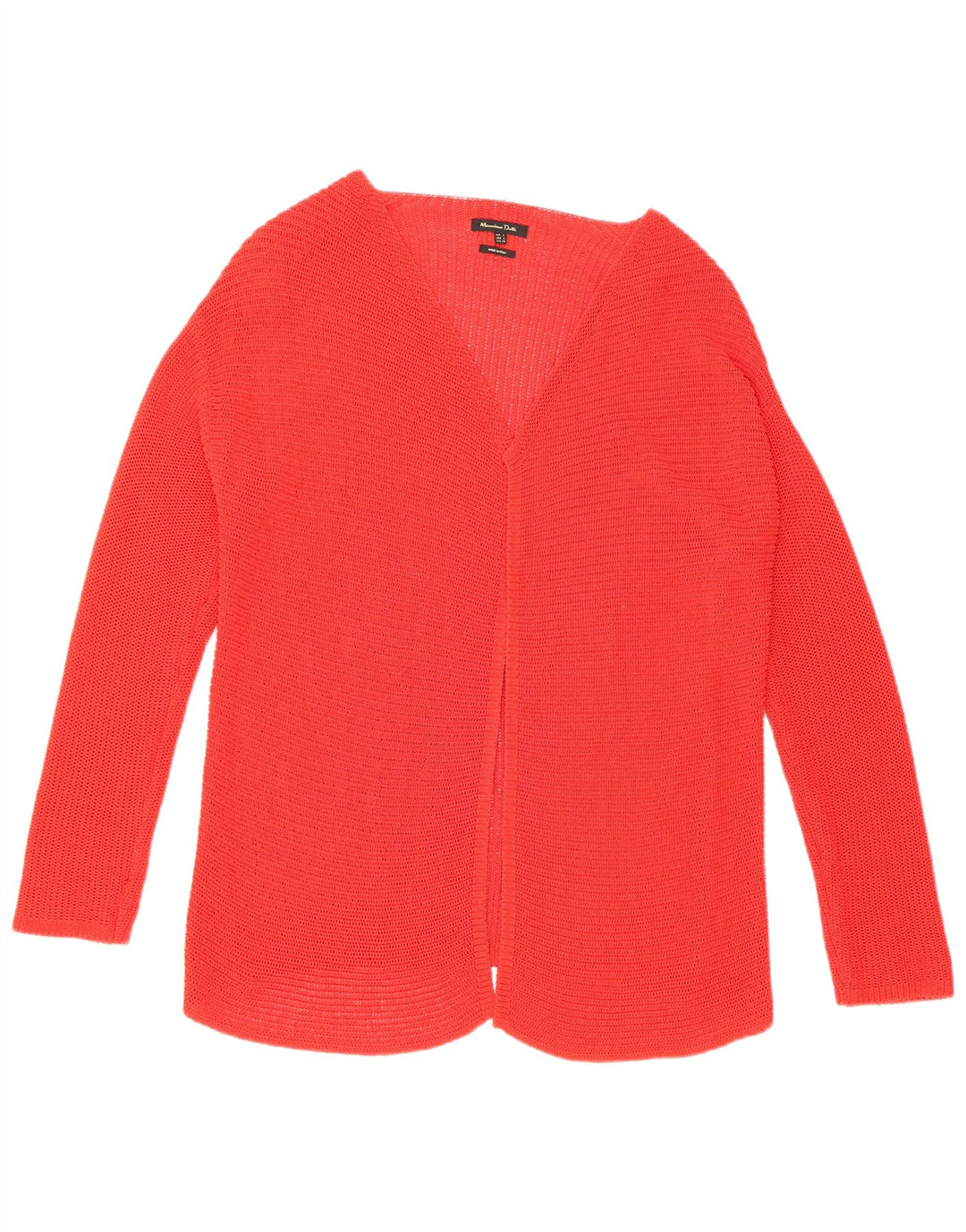 Massimo Dutti Offener Damen-Cardigan-Pullover UK 14 Large Rot