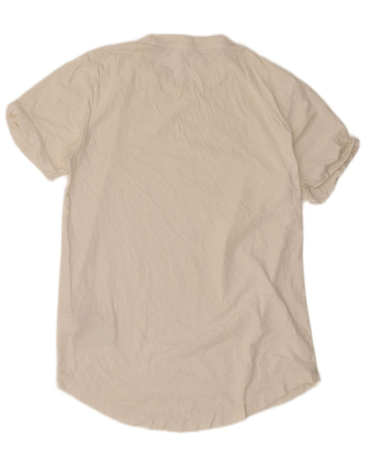 Calvin Klein Herren T-Shirt Top aus mittelweißer Baumwolle
