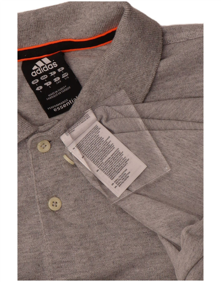 Adidas Herren Climalite Poloshirt Große graue Baumwolle