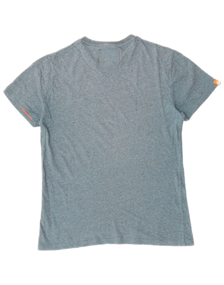 Superdry Herren T-Shirt-Oberteil, groß, blau meliert