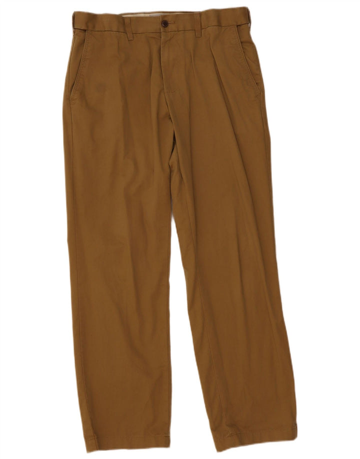 Marks & Spencer Herren-Chinohose, normal, W34, L31, Khaki, Baumwolle