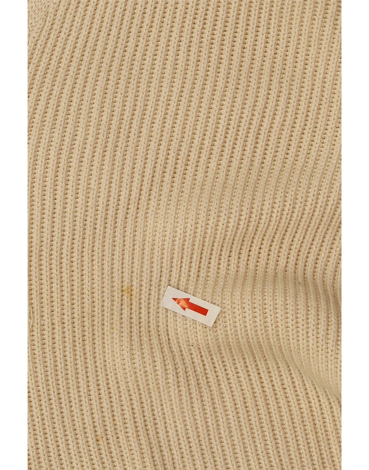 Stefanel Damen-Strickjacke in Übergröße, Gr. 14, mittelbeige Viskose