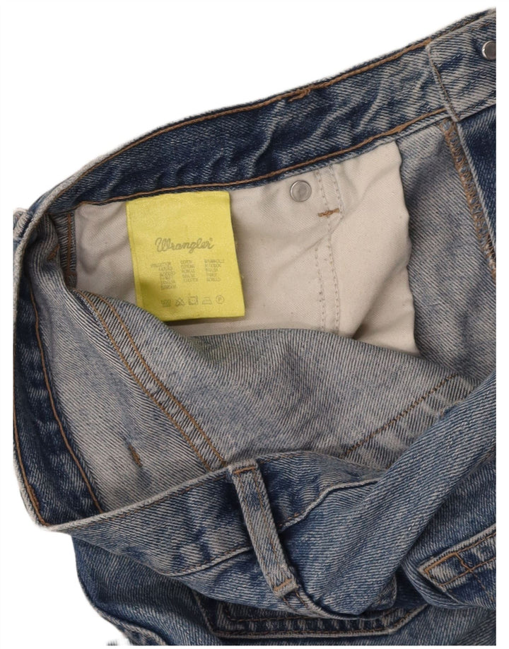 WRANGLER Mens Straight Jeans W34 L30 Blue Cotton