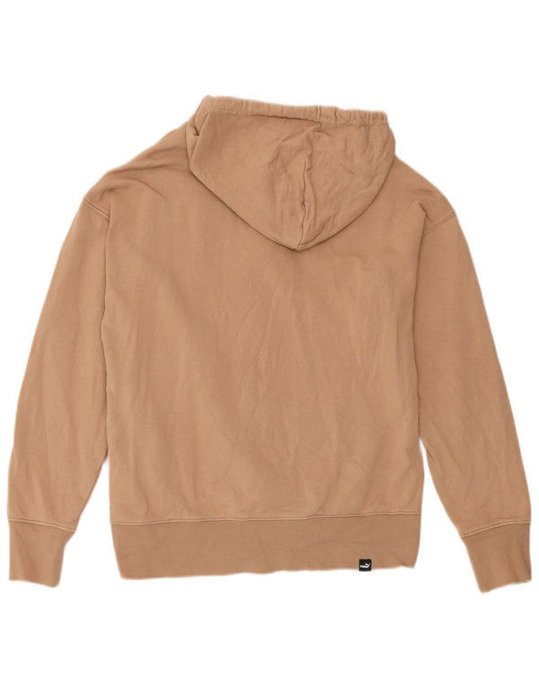 PUMA Damen Übergroßer Kapuzenpullover mit Reißverschluss, UK 6, XS, Beige, Baumwolle