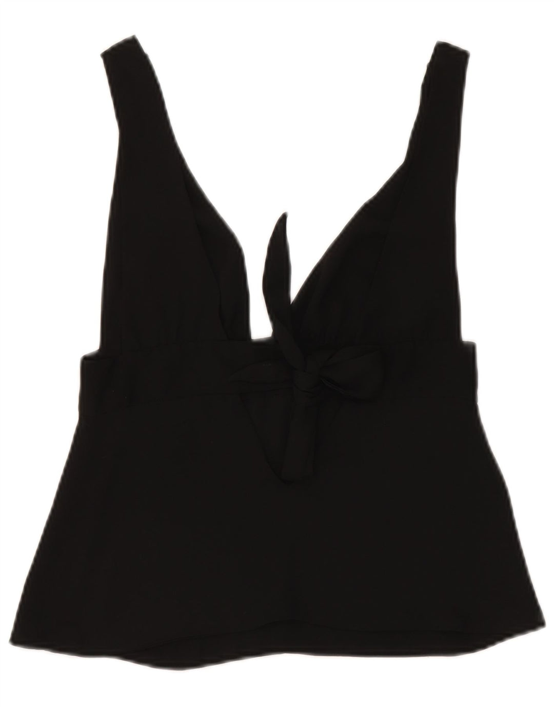 Zara Damen Ärmelloses Crop Top UK 8 Small Schwarz