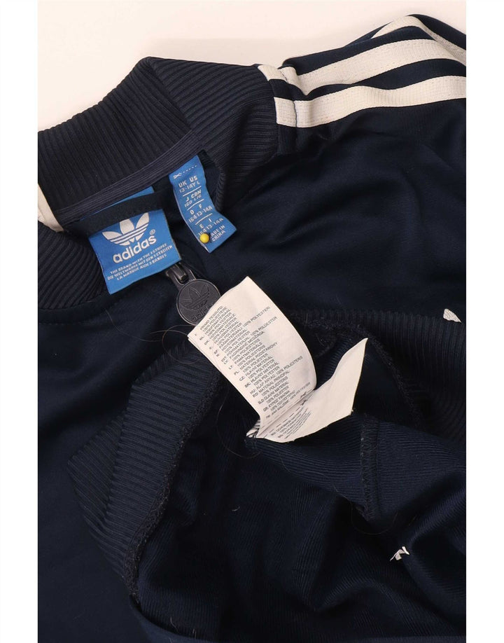 Adidas Jungen Trainingsanzug Top Jacke 13-14 Jahre Marineblau Polyester
