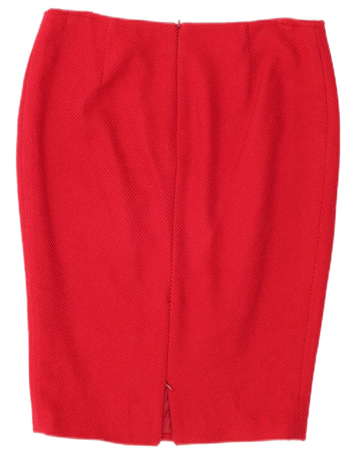 LUISA SPAGNOLI Damen Bleistiftrock IT 46 Large W32 Rote Wolle