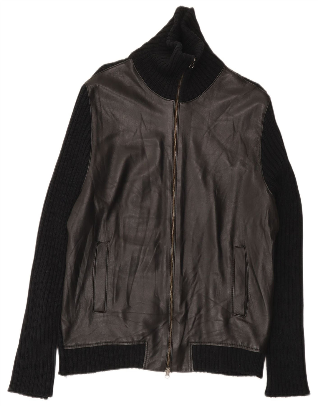 Zara Herren-Strickjacke, groß, aus schwarzer Baumwolle