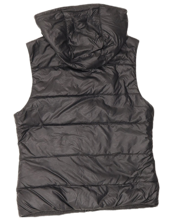 Nike Damen-Kapuzenweste, gepolstert, UK 14, mittelschwarzes Nylon