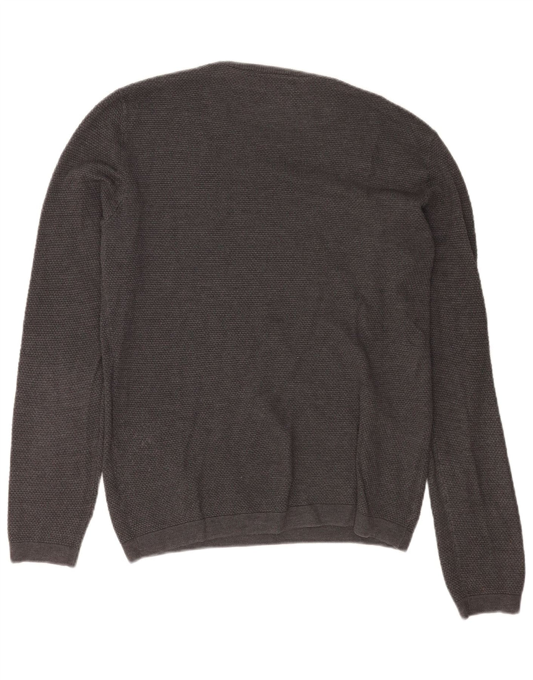 Zara Herren-Pullover mit Rundhalsausschnitt, Größe L, Grau
