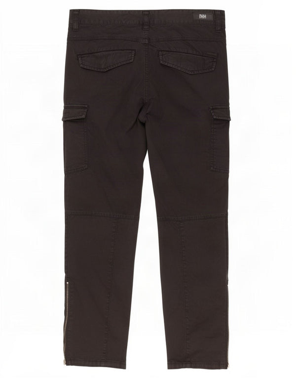 Gerade Damen-Cargohose von Diesel, W29, L29, schwarze Baumwolle