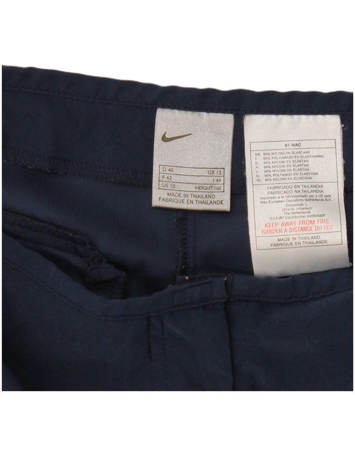 Nike Damen Shorts UK 12 Medium W28 Marineblaues Nylon