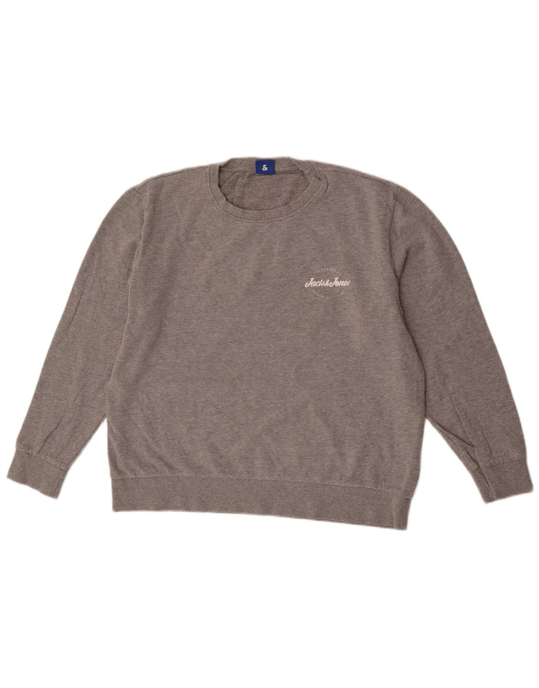 Jack & Jones Herren-Sweatshirt, Pullover, XL, grau meliert, Baumwolle