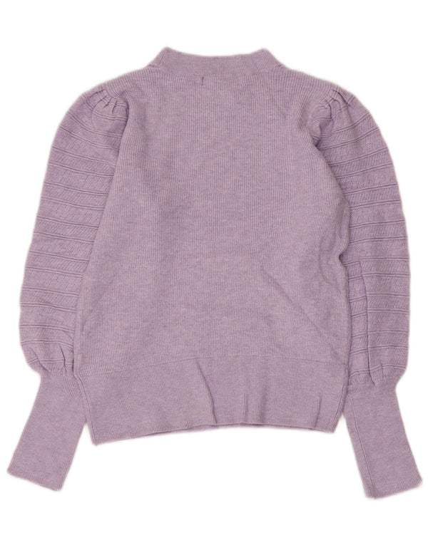 MARKS & SPENCER Damen Crop Pullover mit Rundhalsausschnitt, Gr. 8, Lila