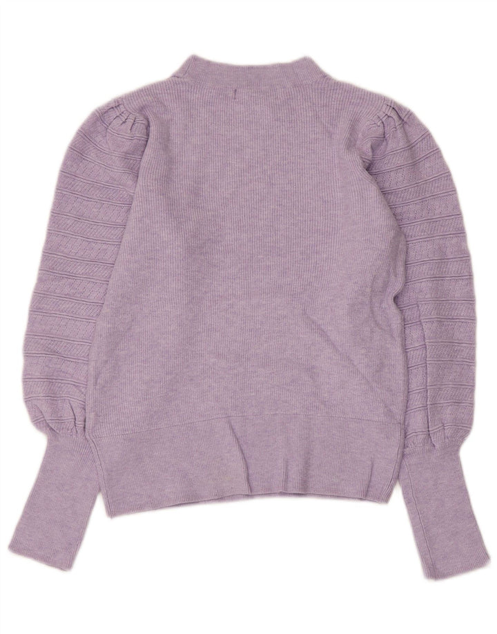 MARKS & SPENCER Damen Crop Pullover mit Rundhalsausschnitt, Gr. 8, Lila