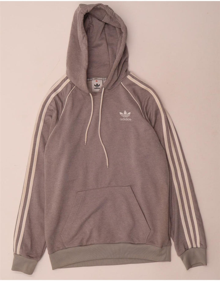 Adidas Herren Kapuzenpullover, klein, grau, Polyester