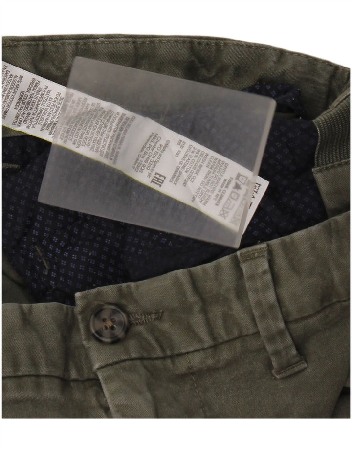 Marks & Spencer Herren-Chinohose mit normaler Passform, W34 L33, Khaki, Baumwolle