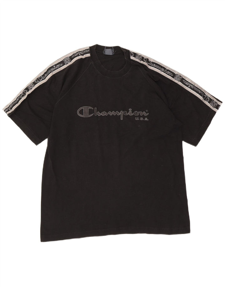 Champion Herren USA Graphic T-Shirt Top Large Schwarz