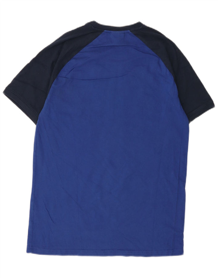 Ellesse Herren-T-Shirt mit Grafik, Größe S, Blau, Colourblock-Baumwolle