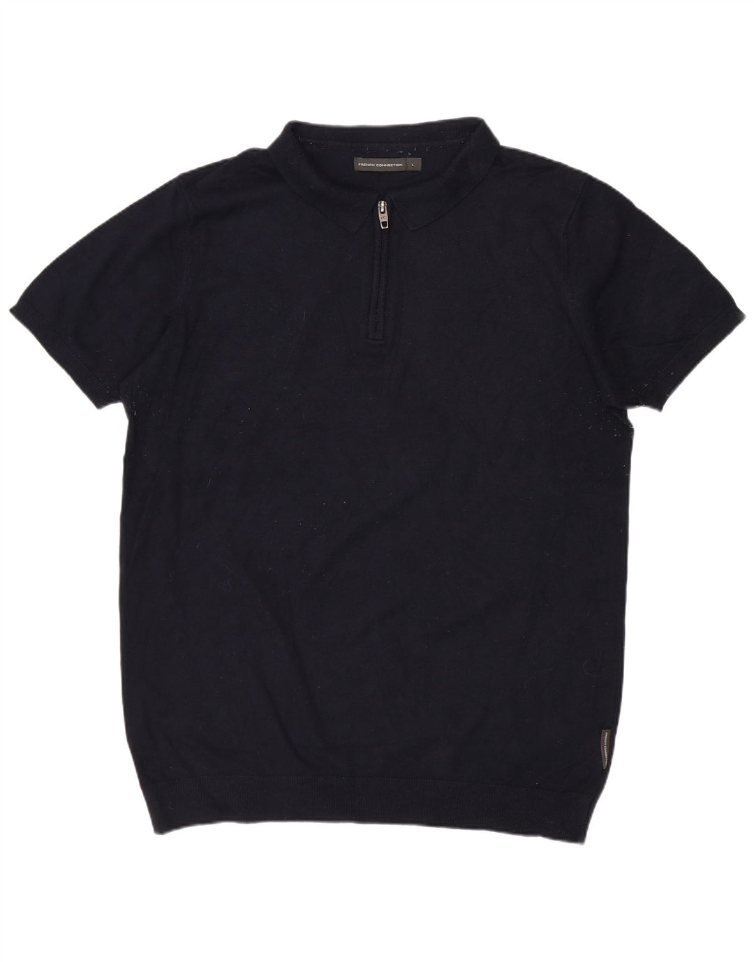 French Connection Herren-Poloshirt, groß, Marineblau, Viskose
