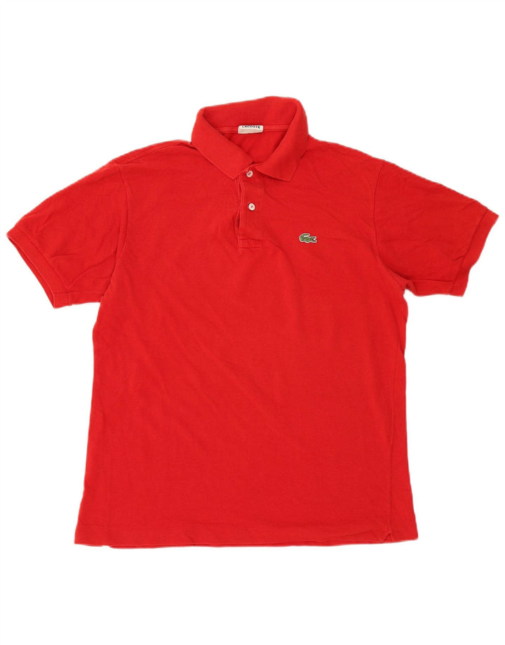 Lacoste Herren-Poloshirt, Größe 4, mittelrote Baumwolle