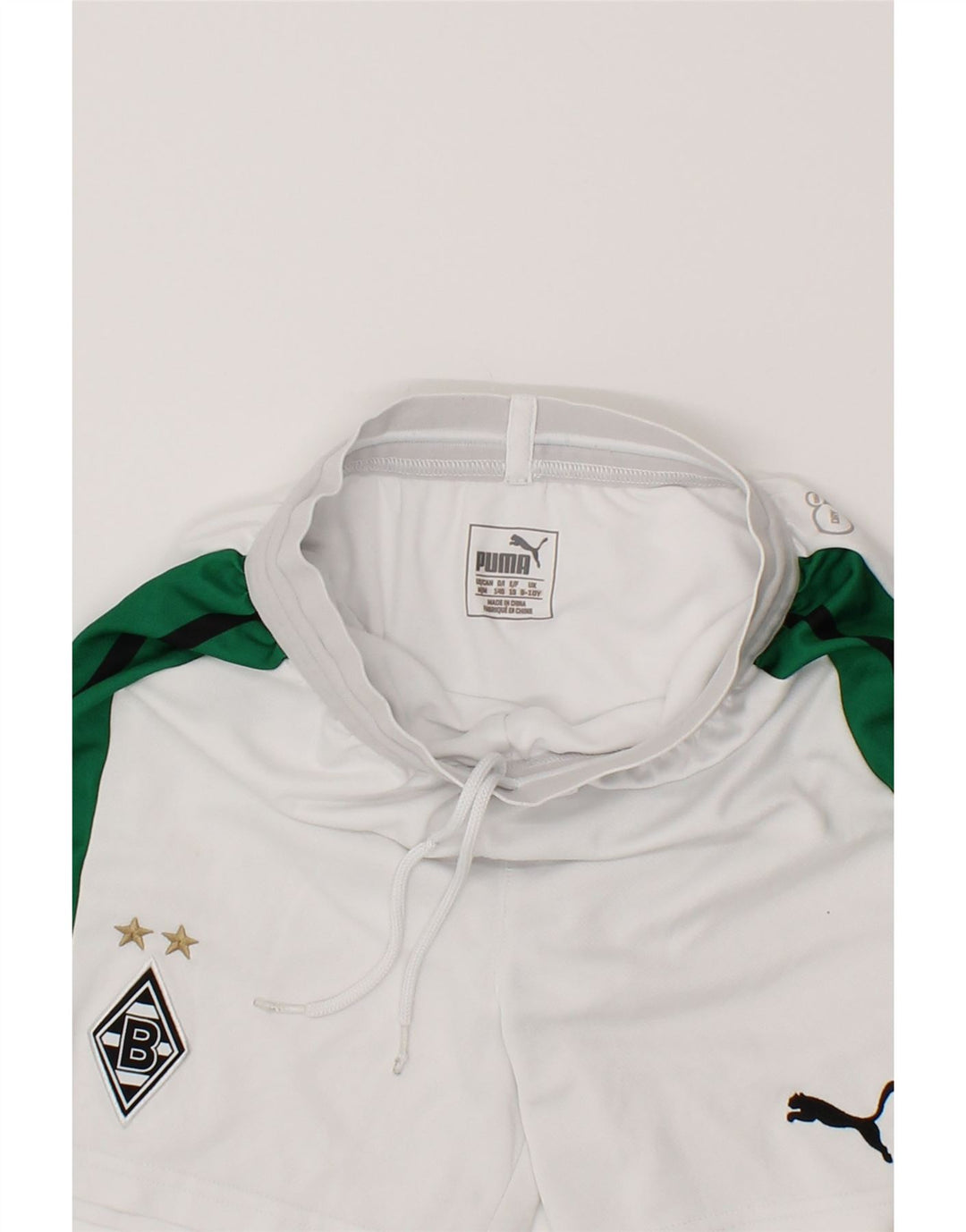 PUMA Boys Sport Shorts 9-10 Years White Colourblock Polyester Vintage Puma and Second-Hand Puma from Messina Hembry 