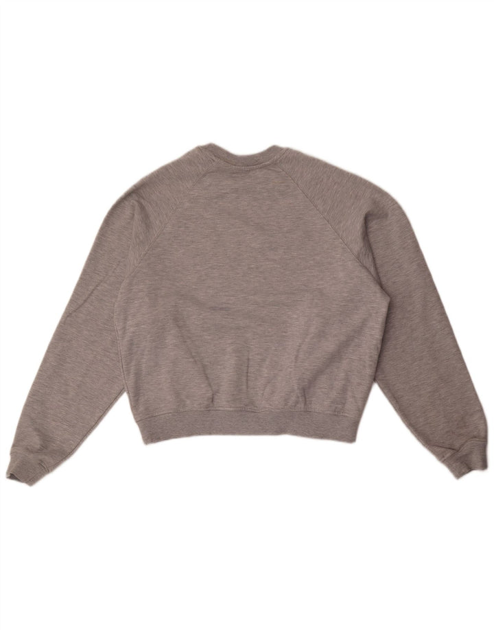 Übergroßer Sweatshirt-Pullover für Damen von Zara, UK 14, mittelgraue Baumwolle