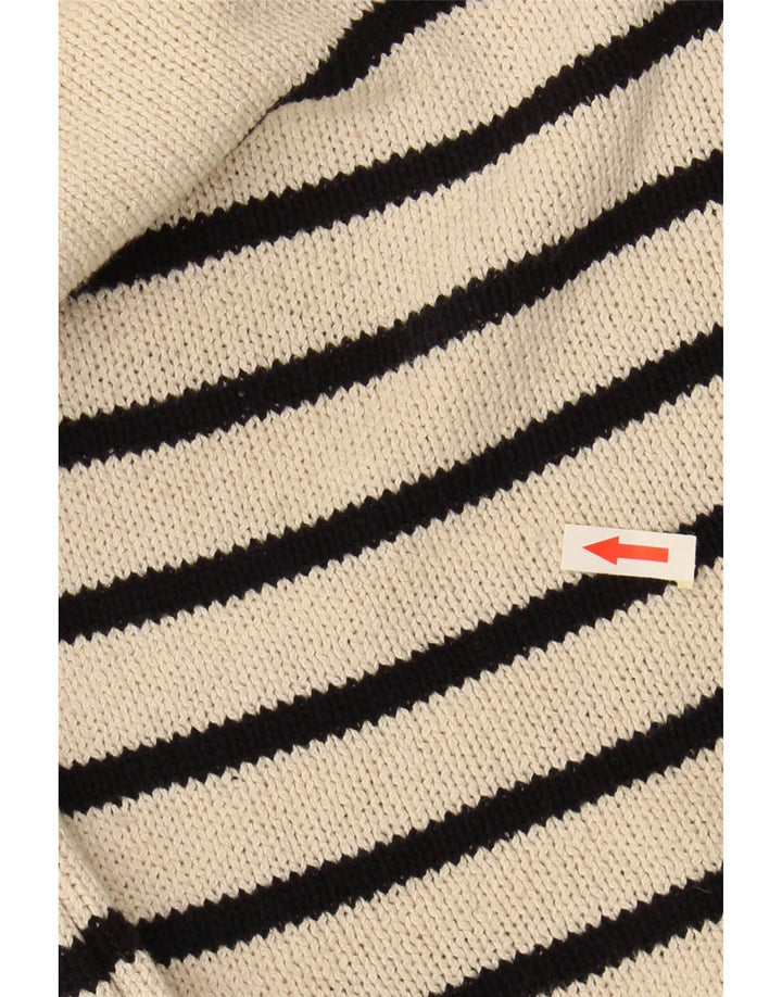 HOBBS Damen-Pullover, übergroß, Rundhalsausschnitt, Gr. 6, XS, gebrochenes Weiß, gestreift