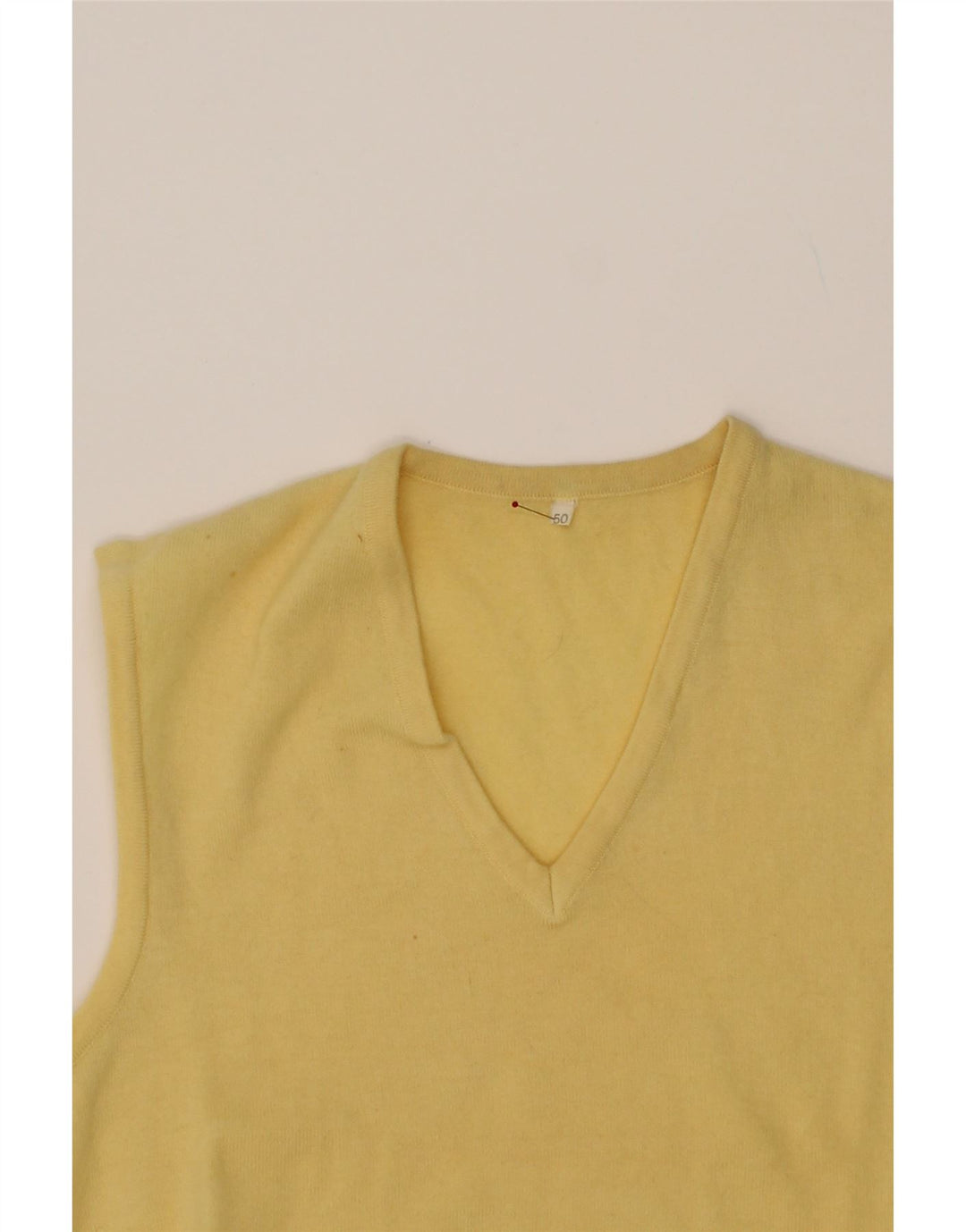 VINTAGE Womens Vest Tank Top IT 50 XL Yellow Vintage Vintage and Second-Hand Vintage from Messina Hembry 
