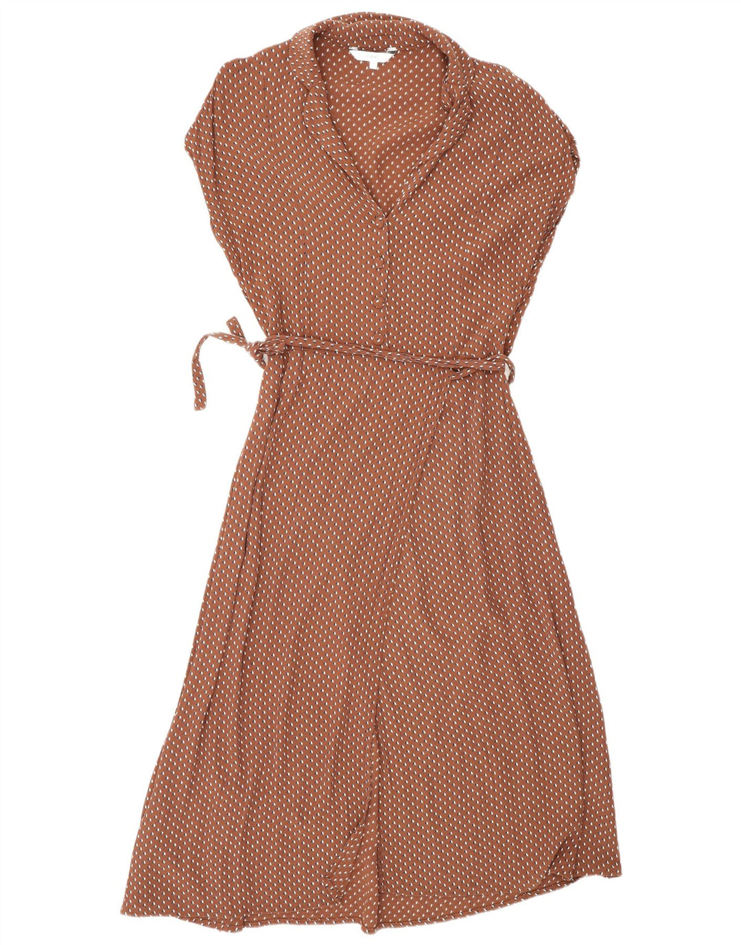 Next Damen Wickel-Maxikleid UK 14 Mittelbraune geometrische Viskose